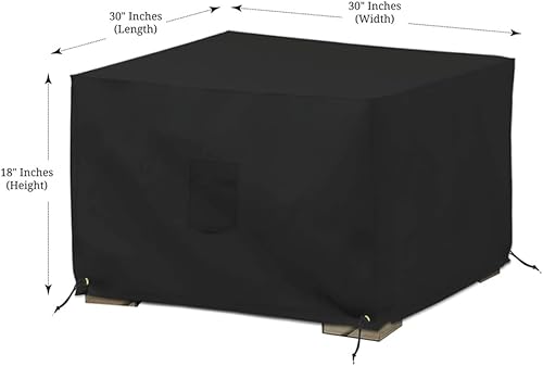 Miniatura 2 de Covers & All Funda otomana para exteriores, poliéster de PVC de 12 onzas, impermeable, resistente a desgarros y rayos UV, fundas cuadradas para