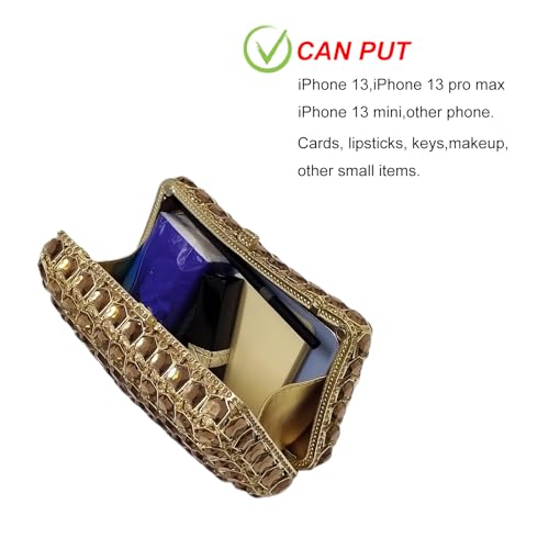 Image of Unique Diamond Evening Bag Dress Up Prom Crystal Clutch Purse Women Bridal Party Wedding