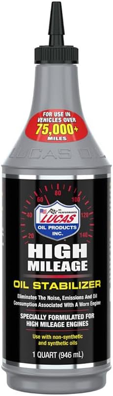 Mytee Products (12 Pack) Lucas Oil 10118 High Mileage Oil Stabilizer