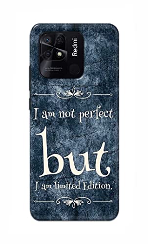 Image of Printed Hard Back Cover Case for Redmi 10 | Redmi 10 Power Back Cover (I Am Not Perfect I Am Limited Edition) -1803