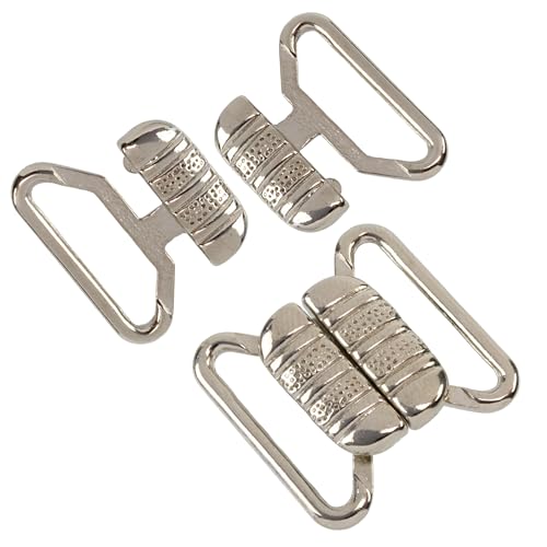 AERZETIX – Lote de 8 cierres de enganche para tirantes de bikini bañador| paso para cinta 17 mm | metal color plata
