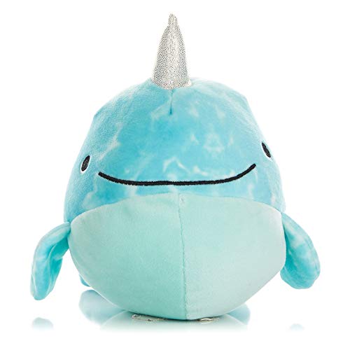 Kids Preferred Cuddle Pal - Indigo The Narwhal - Small Round Huggables - Stuffed Animal Plush 5 Inches