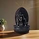 Zen’Light - Zimmerbrunnen Buddha Grace mit Farbiger LED-Beleuchtung - Zen-Dekor Ideal für Meditation und Entspannung - Leise Wasserpumpe - Abnehmbare Skulptur - H 40cm