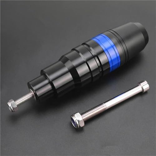Protection Échappement Moto BMW F900GS 2024-2025 curseur antichute en alu bleu