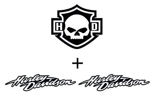 Stickers rétro réfléchissant pour Casque de Moto Harley Davidson Pack centenaire (3 Stickers)