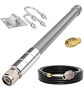 YOTENKO 2.4GHz Wi-Fi Antenna 5 dBi, Outdoor Omni Antenna Set, N-Male Connector Fiberglass Antenna...