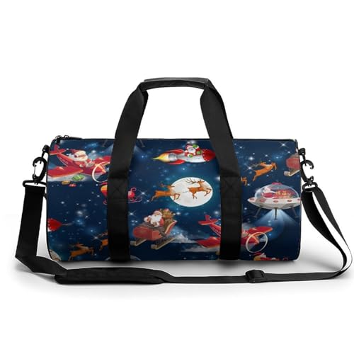 Sac de gym Père Noël et Élan duffel bag de week-end 45cm