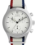 Timex Orologio da uomo Weekender New England cronografo 40 mm - grigio slip-thru doppio strato quadrante bianco cassa in acciaio inossidabile