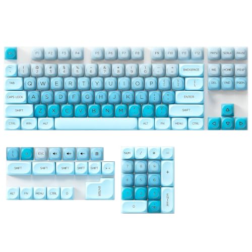 Image of Fogruaden PBT Blue Keycaps Set, HOA Profile Cute Custom Keycaps, Compatible with Cherry MX Switch 60% 65% 75% Mechanical Keyboards