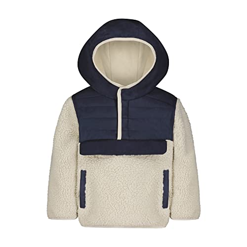 Image of LONDON FOG Boys' Hooded Pull on Winter Coat, Soft Fleece and Puffer Jacket