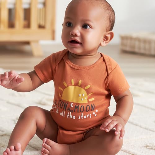 Image of Gerber Unisex Baby 5-Pack Short Sleeve Variety Onesies Bodysuits