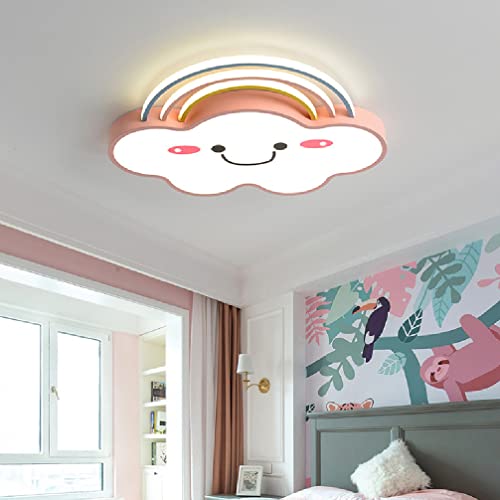 Plafond de chambre LED 36W rose dimmable avec télécommande pour enfants
