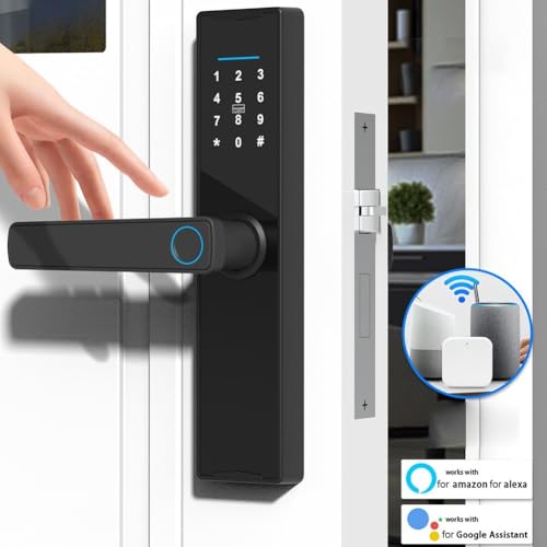 Serrure porte empreinte digitale avec ouverture par code et application