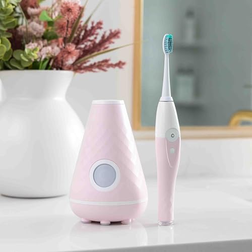 Image of Tao Clean UV Sanitizing Sonic Toothbrush and Cleaning Station, Electric Toothbrush, Dual Speed Setting, Pink Blush