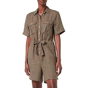 s.Oliver Korte jumpsuit voor dames, salie, 14