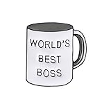 PureArte Enamel Lapel Pin'World's Best Boss' Mug The Office Michael Scott