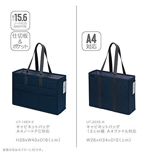 Sonic UT-1463-K UT-1463-K Cabinet Bag, U-Trim, Fits A4 Laptops, Navy3