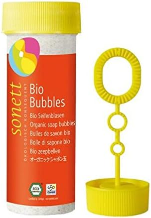 SONETT Bio Bubbles Organic Bubbles Toy for Outdoors to Joy Big and Small People, 2 x 45ml