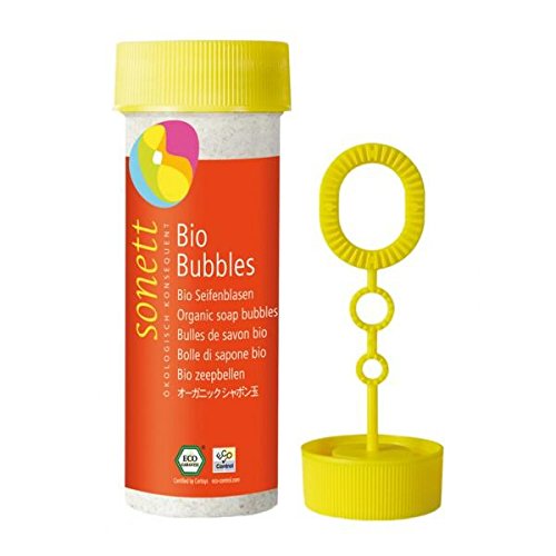SONETT Bio Bubbles Organic Bubbles Toy for Outdoors to Joy Big and Small People, 2 x 45ml