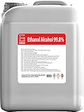 6 Science Ethanol Concentrated High Purity 99.8%, Denature Ethyl Alcohol, Disinfectant & Anti-Bacterial Cleaning Agent, Supplied in HDPE chemical resistant bottle, Multi-Use Surface Cleaner - 5 Liter