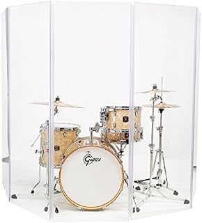 Drum Shield DS4 5 Panels 2 Feet x 5 Feet Chrome Hinges