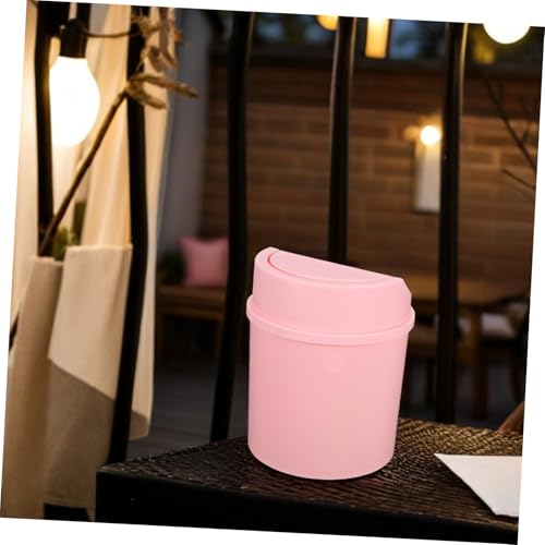 ABOOFAN Mini Tischmülleimer Mit Schwingdeckel Kleiner Abfalleimer Für Büro Schlafzimmer Kompakter Mülleimer Für Schreibtisch Schminktisch – Bild 5