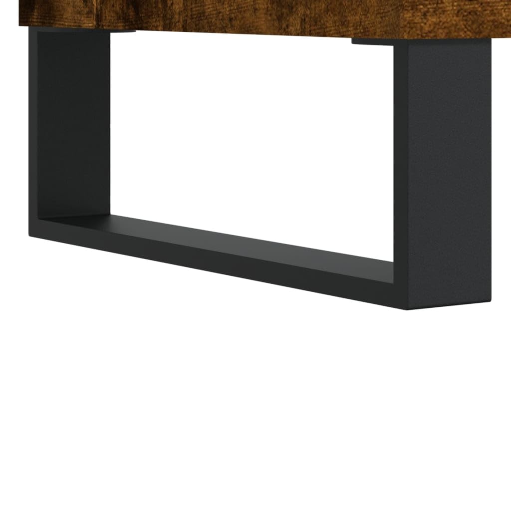 Homgoday Table basse chêne fumé 90 x 50 x 36,5 cm en bois d'ingénierie, table d'appoint pour salon, salle de réception d'invités, chambre à coucher et mobilier de bureau