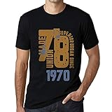uomo maglietta stile urbano superiore dal 1970 – superior urban style since 1970 – 54 anni idea regalo 54° compleanno t-shirt anniversario stampa grafica vintage anno 1970 novità nero profondo l