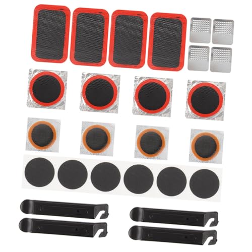 LIOOBO 1Set Bicycle Tire Repair Patch Kit Adhesive Bike Patch with File Lightweight Portable for Puncture Repair Safe Reliable for All Bikes