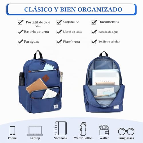 Mochila de adolescente para libros y portátil que alivia el peso en la espalda 6