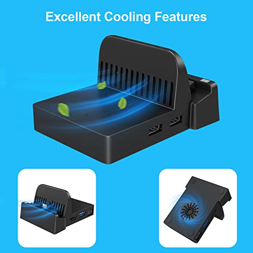 Ukor Tv Docking Station For Switch - Portable Charging Stand And Hdmi Adapter With Extra Usb 3.0 Port, Replacement Charging Dock For Nintendo Switch thumb #6