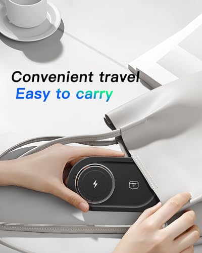 Image of Upgraded 3 in 1 Wireless Charging Station for Apple Devices, Faster Mag-Safe Charger Stand, Magnetic Charger Station for iPhone 16 /15 /14 /13 /12 Series & AirPods Pro & Apple Watch Series (Black)