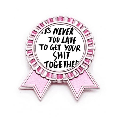 Broche Get Your Together Rose en Métal Taille M pour Vêtement