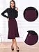 Allegra K High Waisted Fishtail Skirts for Women's Business Casual Panel Midi Skirt Large Dark Purple