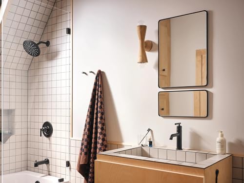 Moen Gibson One-Handle Single Hole Modern Bathroom Sink Faucet with Optional Deckplate, Matte Black, 6145BL by Moen - Used condition - Image 7