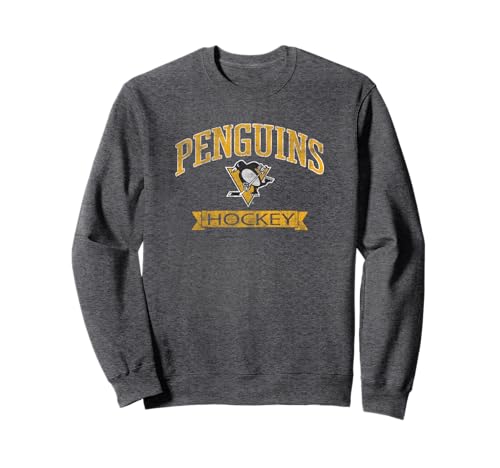 Pittsburgh Penguins Vintage Hockey Dark Heather Licensed Sweatshirt