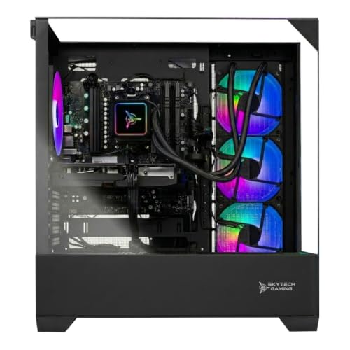 Image of Skytech Gaming Shadow 5 Gaming PC, Intel i7 14700F 2.1GHz, NVIDIA RTX 5060 Ti 8GB VRAM, 1TB NVMe SSD, 16GB DDR4 RAM 3200, 750W Gold PSU, 360 ARGB AIO, Wi-Fi 5, Windows 11, Desktop