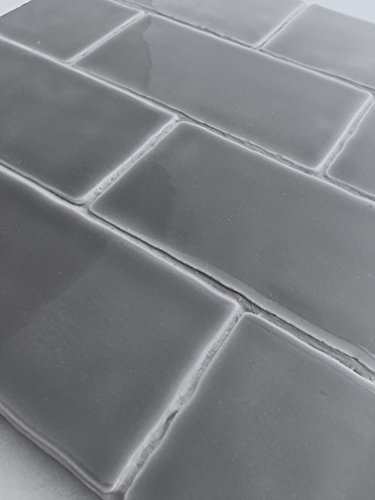 3X6 Graphite Dark Gray Glossy Glazed Subway Ceramic Tile Backsplashes Walls Showers #TOP2