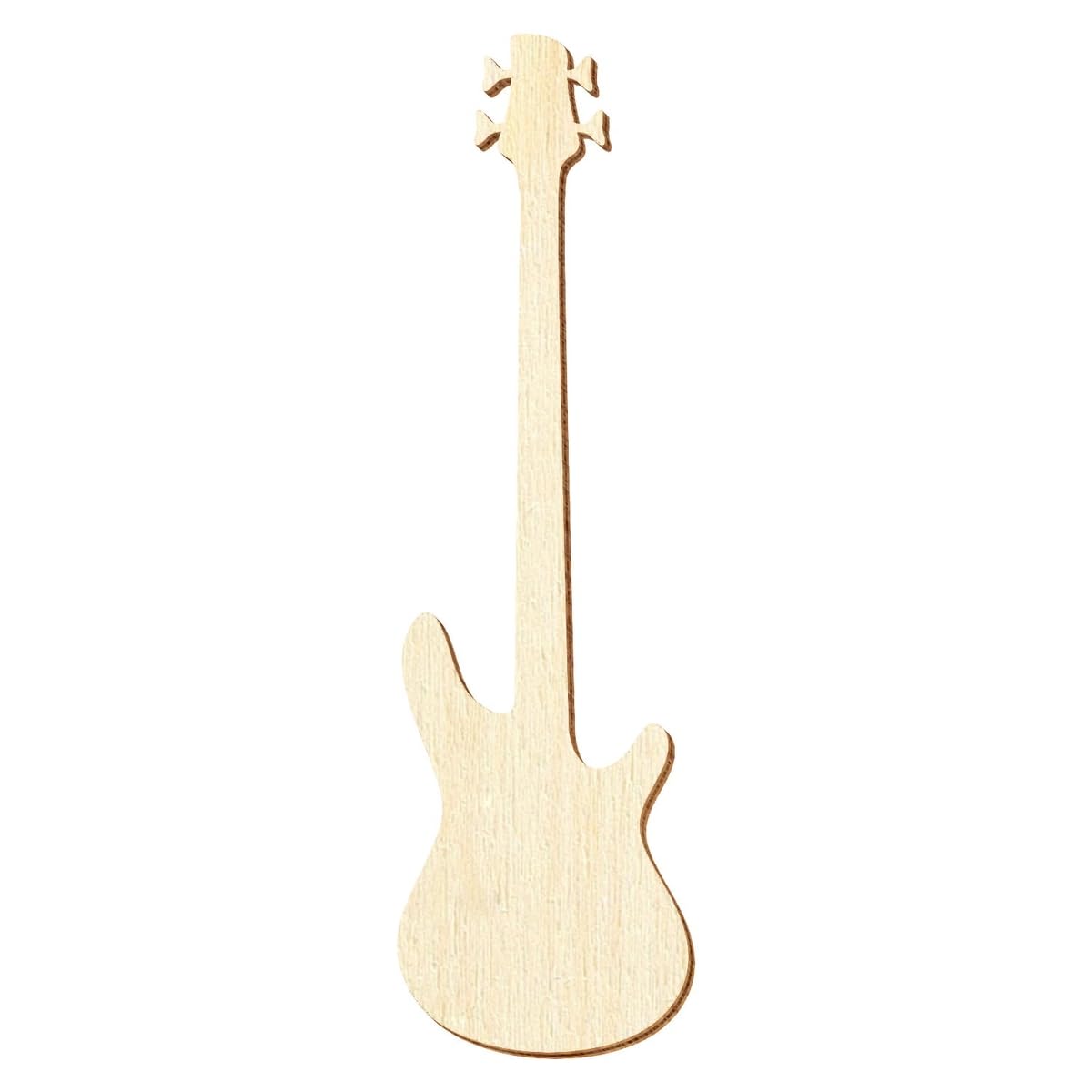 Guitarra de bajo de madera, corte decorativo, 5 – 50 cm, tamaño: 50 cm, pack con:10 unidades