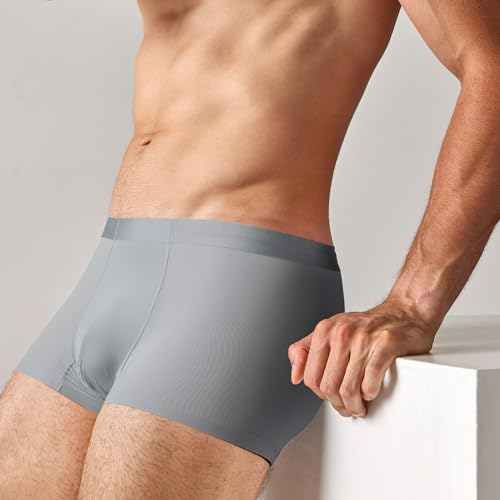 Men's Underwear Micro Modal Trunks Comfortable Soft and Breathable Boxer Briefs for Men 4 Pack Black2