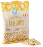 almendras peladas tostadas 1 kg. 5 paquetes: 5 x 200g Marca Amazon - Happy Belly Almendras pelada troceada 200gr x 5