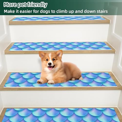 Alfombrillas de escalera con diseño marino para proteger los pasos de niños y ancianos 6