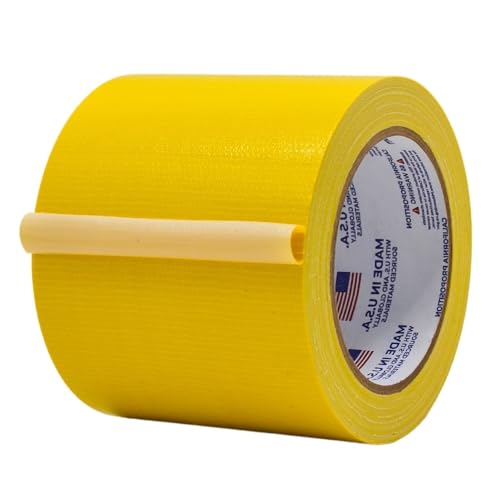 Image of MAT Duct Tape Yellow Industrial Grade, 4 inch x 60 ft. Waterproof, UV Resistant for Crafts, Home Improvement, Repairs, & Projects