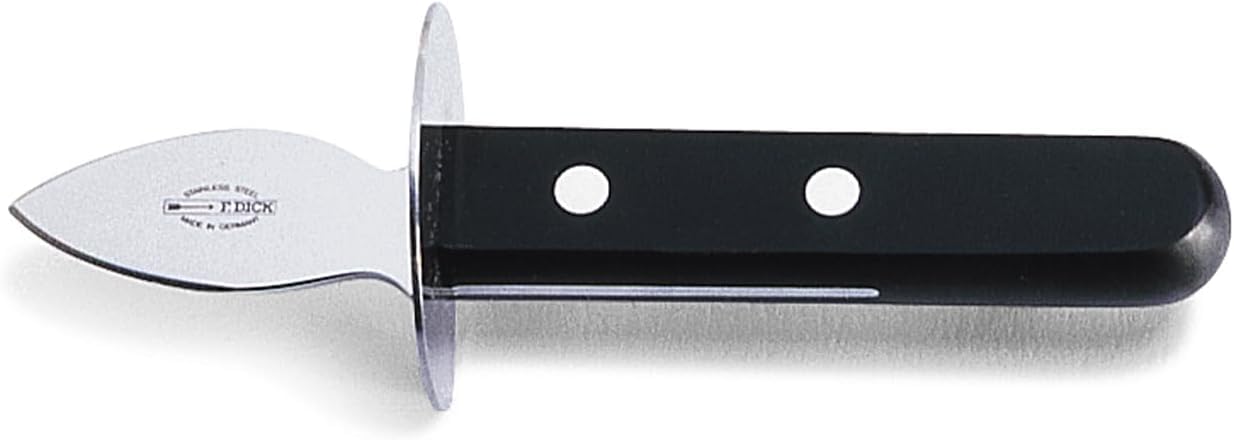 F. DICK Brise-huîtres (longueur de la lame 6 cm, manche en plastique hygiénique, avec plaque de protection – protège contre les blessures) 91096000
