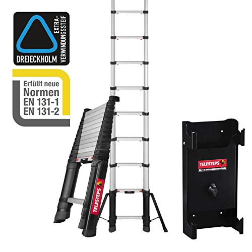 Telesteps 70241-651 Prime Line - Cable con estabilizadores (4,1 m, incluye soporte de pared con palanca de bloqueo)