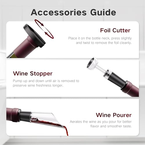 Electric Wine Opener Rechargeable BABONIR 6 in 1 Gift Set - image 7