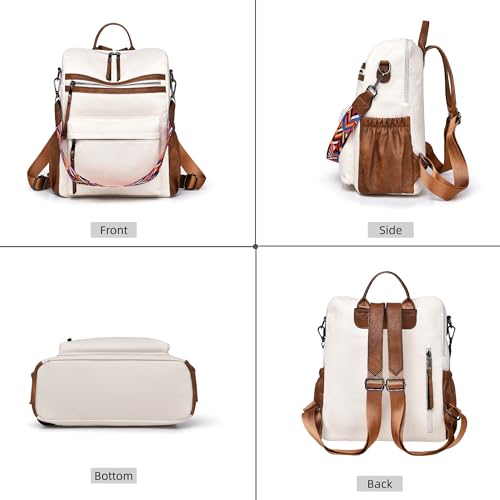 Image of Dora & Liz Womens Backpack Purse Leather Backpack Purse for Women Travel Fashion Backpack Designer Ladies Shoulder Bags