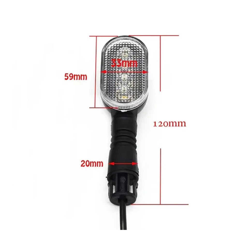 Feu arrière intégré Feu arrière de vélo 36 V/48 V/60 V/72 V, clignotant, klaxon, lampe d'avertissement extérieure pour accélérateur électrique, moto, scooter