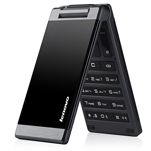 Lenovo MA388 Cheap Business Elders Flip Cell Phone 3.5-Inch with FM Flashlight Camera Bluetooth, Dual SIM GSM Network