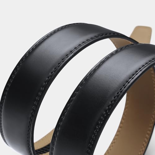 VANNANBA Genuine Leather Ratchet Belt Men Dress Belt for Men Automatic Buckle with Gift Box4